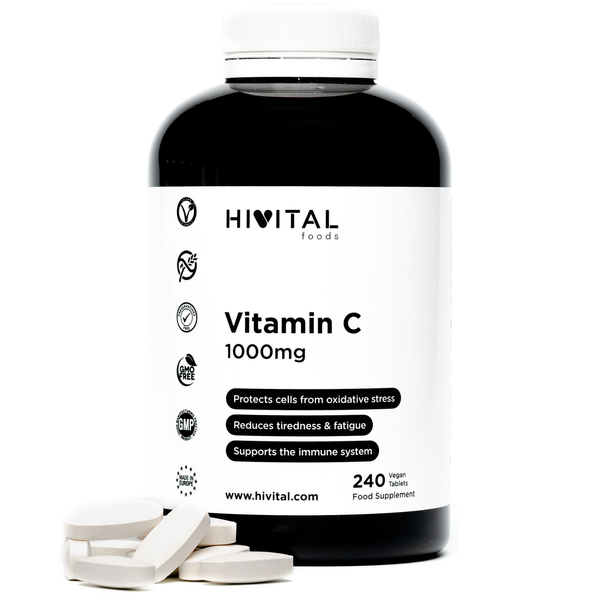 ▷ Vitamin C 1000mg | 240 Vegan Tablets
