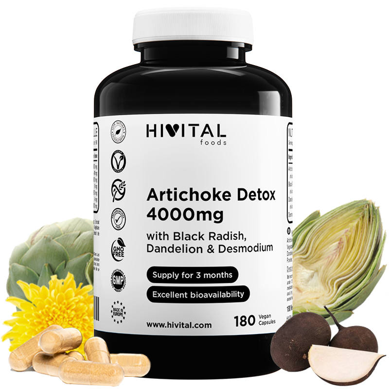 ▷ Alcachofa Detox 4000 Mg | 180 Cápsulas Veganas